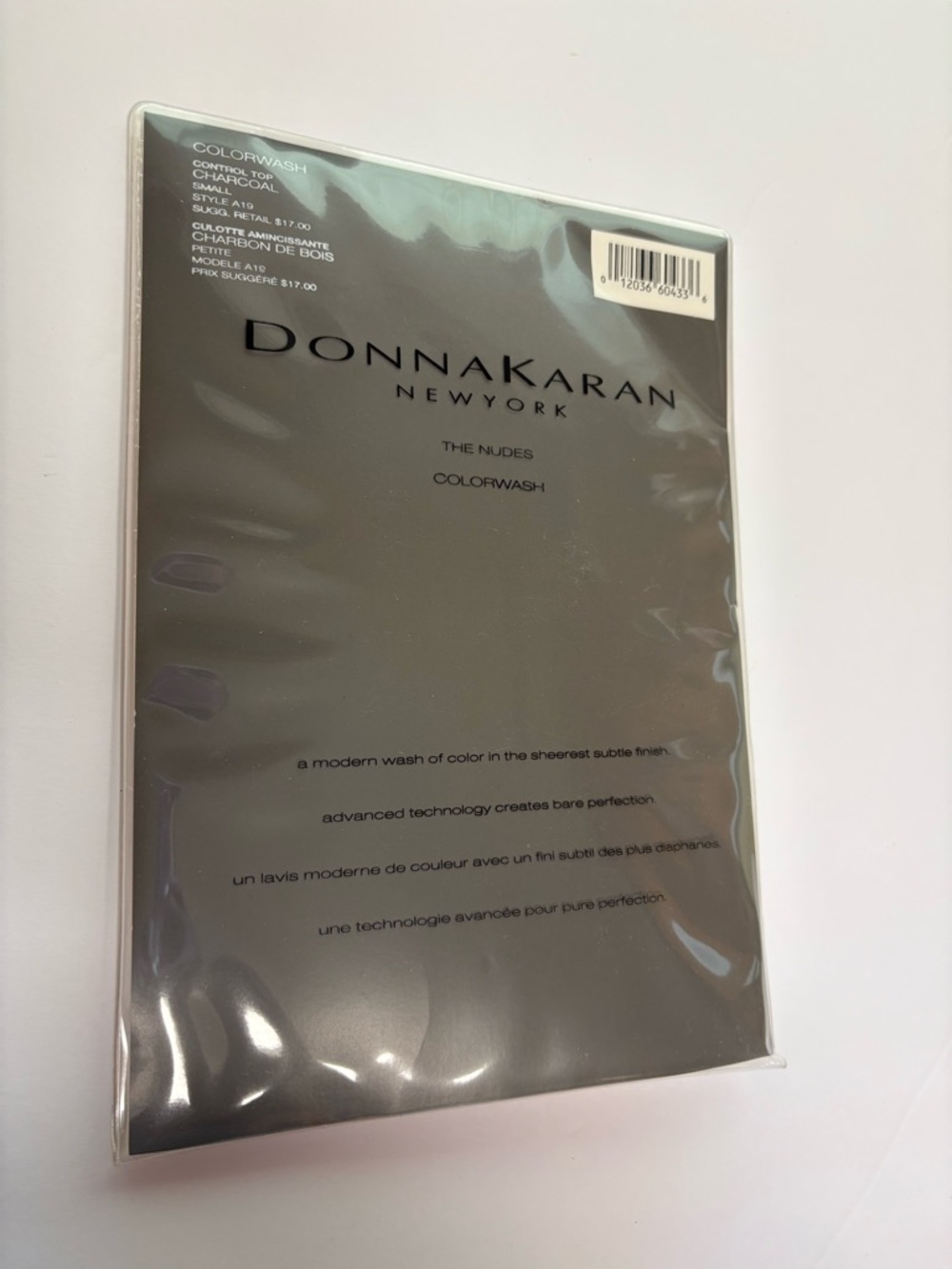 Donna Karan Colorwash Control Top Tights - Charcoal Gray Small